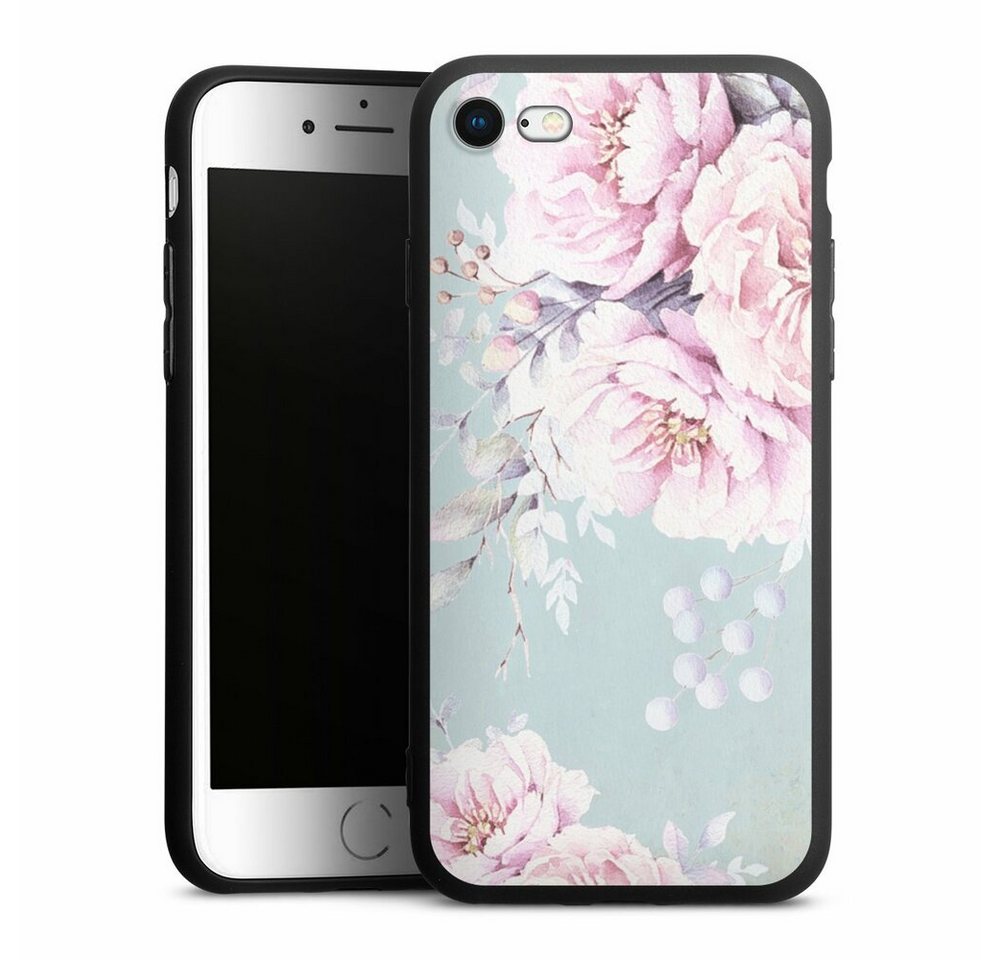 DeinDesign Handyhülle Blume Pastell Wasserfarbe Watercolour Flower, Apple iPhone SE (2022) Silikon Hülle Premium Case Handy Schutzhülle von DeinDesign