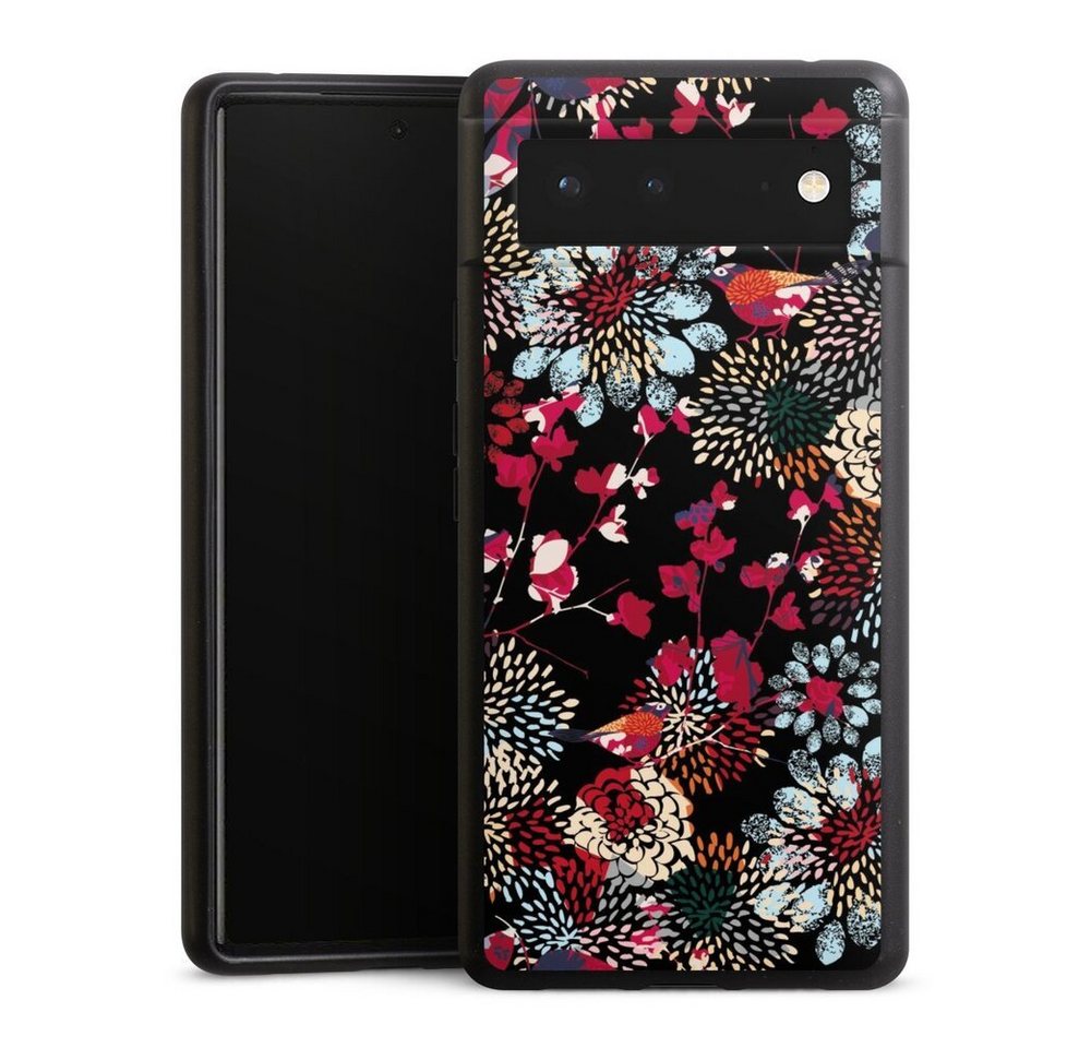 DeinDesign Handyhülle Blumen Design Abstrakt Dark Kimono, Google Pixel 6 Organic Case Bio Hülle Nachhaltige Handyhülle von DeinDesign