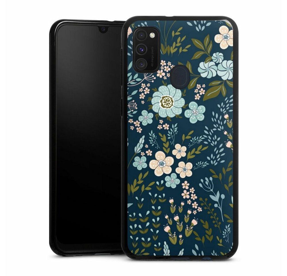 DeinDesign Handyhülle Blumen Muster Blau Floral Autumn 4, Samsung Galaxy M30s Silikon Hülle Bumper Case Handy Schutzhülle DeinDesign Handyhülle Blumen Muster Blau Floral Autumn 4, Samsung Galaxy M30s Silikon Hülle Bumper Case Handy Schutzhülle von DeinDesign