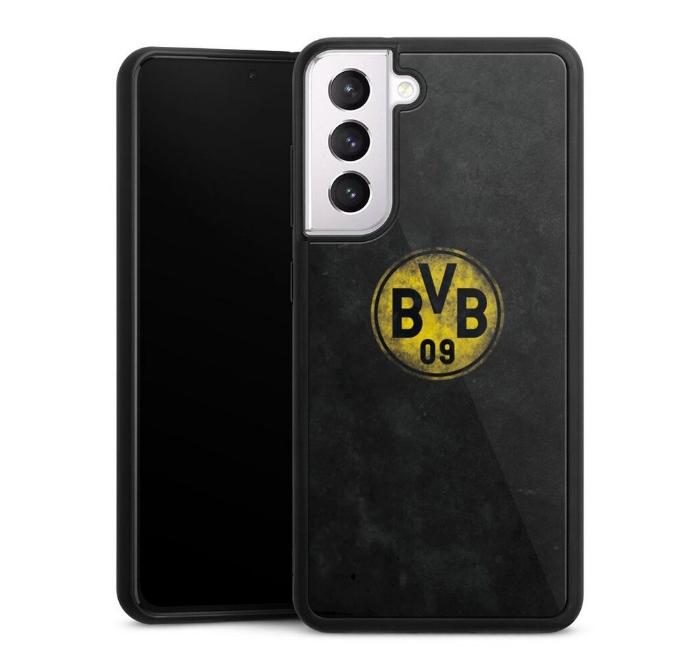 DeinDesign Handyhülle Borussia Dortmund BVB Fanartikel Grunge, Samsung Galaxy S21 FE 5G Gallery Case Glas Hülle von DeinDesign