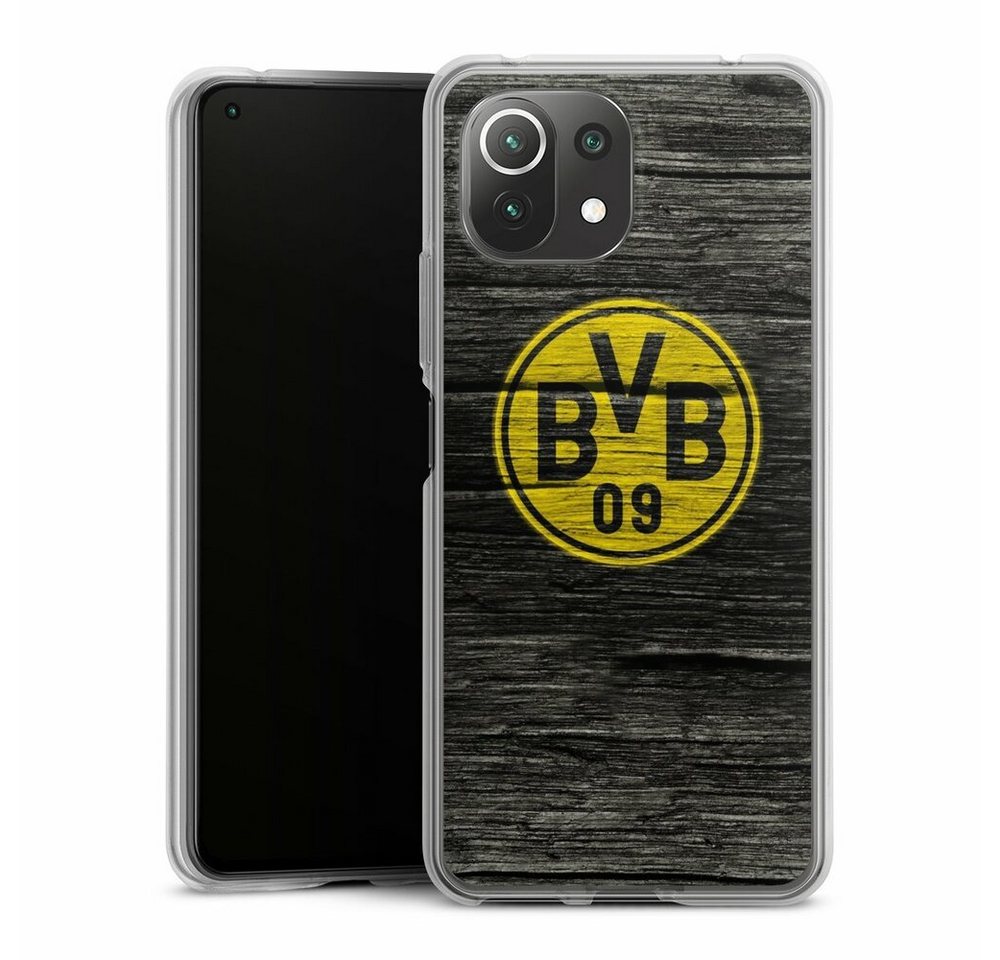 DeinDesign Handyhülle Borussia Dortmund BVB Holzoptik BVB Holzoptik, Xiaomi Mi 11 Lite Silikon Hülle Bumper Case Handy Schutzhülle von DeinDesign