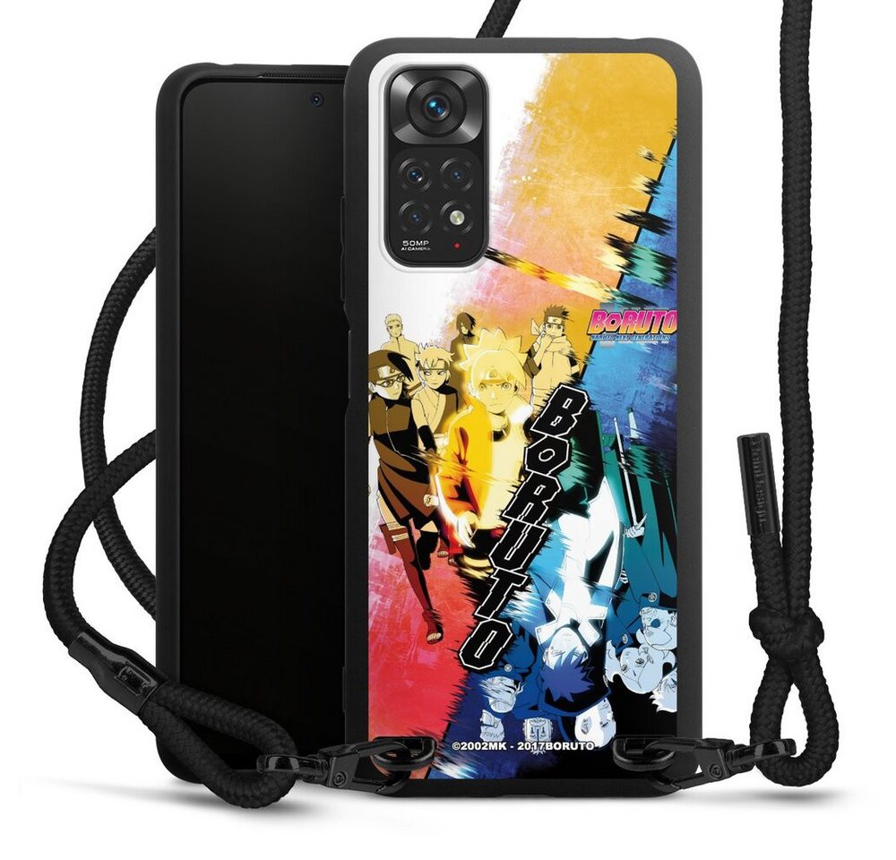 DeinDesign Handyhülle Boruto Naruto Shippuden Offizielles Lizenzprodukt, Xiaomi Redmi Note 11 4G Premium Handykette Hülle mit Band von DeinDesign