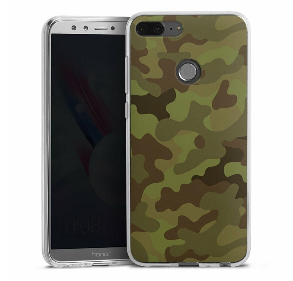 DeinDesign Handyhülle Camouflage Tarnmuster Military Denim Camo, Huawei Honor 9 Lite Silikon Hülle Bumper Case Handy Schutzhülle von DeinDesign
