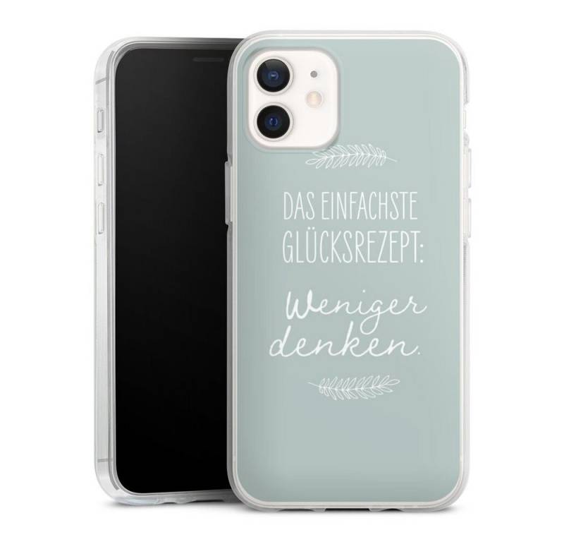 DeinDesign Handyhülle Das einfachste Glücksrezept, Apple iPhone 12 mini Silikon Hülle Bumper Case Handy Schutzhülle von DeinDesign