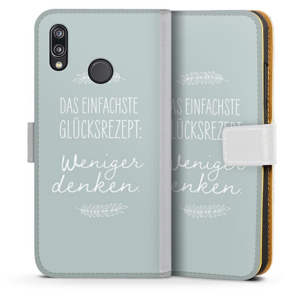 DeinDesign Handyhülle Das einfachste Glücksrezept, Huawei P20 Lite Hülle Handy Flip Case Wallet Cover Handytasche Leder DeinDesign Handyhülle Das einfachste Glücksrezept, Huawei P20 Lite Hülle Handy Flip Case Wallet Cover Handytasche Leder von DeinDesign