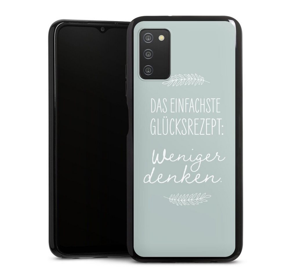 DeinDesign Handyhülle Das einfachste Glücksrezept, Samsung Galaxy A03s Silikon Hülle Bumper Case Handy Schutzhülle DeinDesign Handyhülle Das einfachste Glücksrezept, Samsung Galaxy A03s Silikon Hülle Bumper Case Handy Schutzhülle von DeinDesign