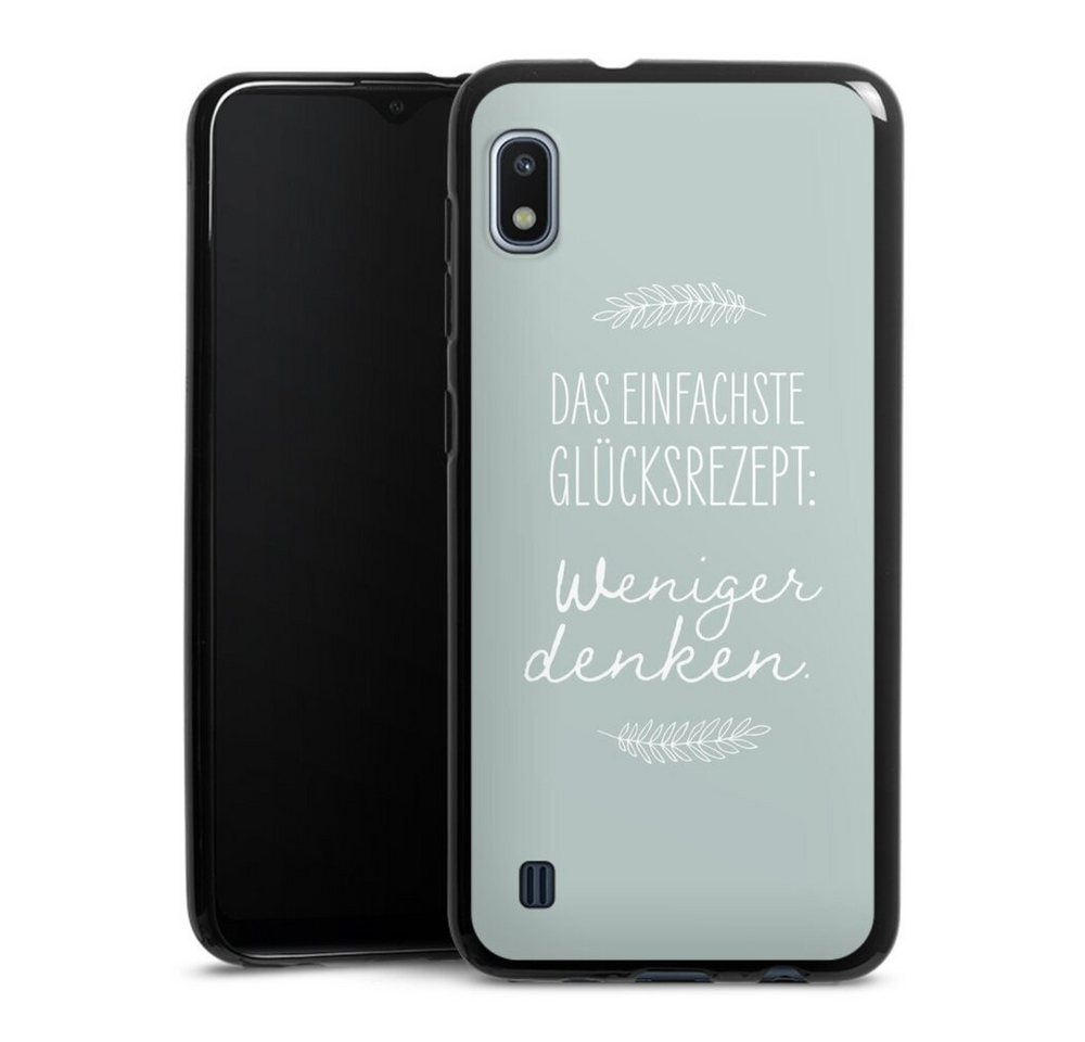 DeinDesign Handyhülle Das einfachste Glücksrezept, Samsung Galaxy A10 Silikon Hülle Bumper Case Handy Schutzhülle DeinDesign Handyhülle Das einfachste Glücksrezept, Samsung Galaxy A10 Silikon Hülle Bumper Case Handy Schutzhülle von DeinDesign
