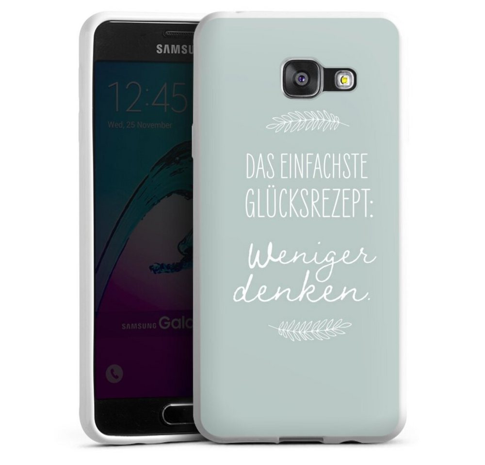DeinDesign Handyhülle Das einfachste Glücksrezept, Samsung Galaxy A3 (2016) Silikon Hülle Bumper Case Handy Schutzhülle von DeinDesign