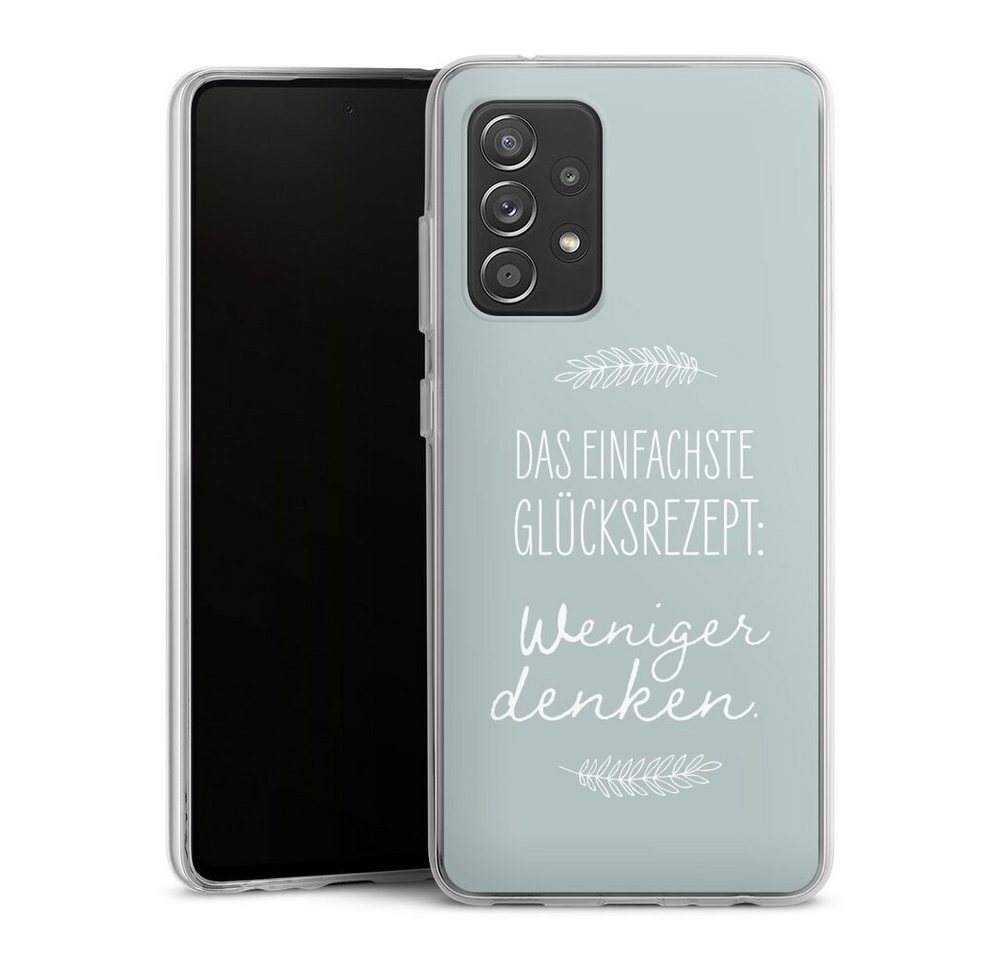 DeinDesign Handyhülle Das einfachste Glücksrezept, Samsung Galaxy A52 Silikon Hülle Bumper Case Handy Schutzhülle DeinDesign Handyhülle Das einfachste Glücksrezept, Samsung Galaxy A52 Silikon Hülle Bumper Case Handy Schutzhülle von DeinDesign