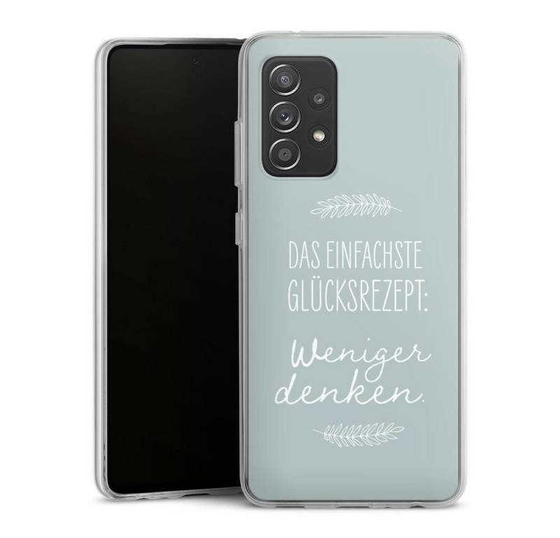 DeinDesign Handyhülle Das einfachste Glücksrezept, Samsung Galaxy A52 Silikon Hülle Bumper Case Handy Schutzhülle von DeinDesign