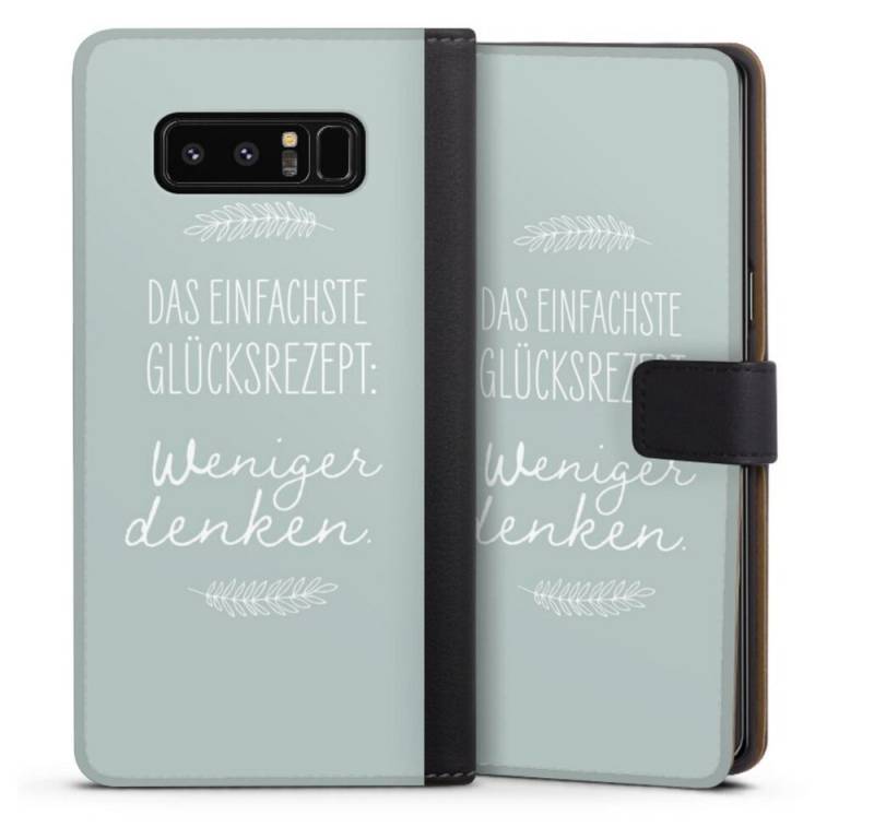 DeinDesign Handyhülle Das einfachste Glücksrezept, Samsung Galaxy Note 8 Hülle Handy Flip Case Wallet Cover von DeinDesign