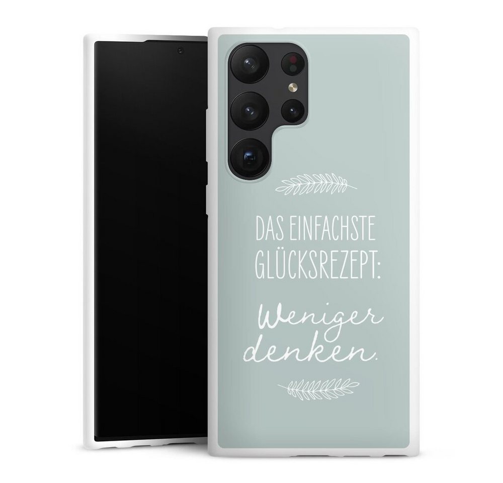 DeinDesign Handyhülle Das einfachste Glücksrezept, Samsung Galaxy S23 Ultra Silikon Hülle Bumper Case Handy Schutzhülle DeinDesign Handyhülle Das einfachste Glücksrezept, Samsung Galaxy S23 Ultra Silikon Hülle Bumper Case Handy Schutzhülle von DeinDesign