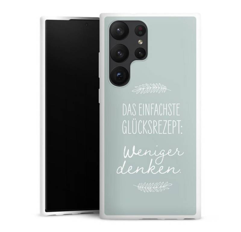 DeinDesign Handyhülle Das einfachste Glücksrezept, Samsung Galaxy S23 Ultra Silikon Hülle Bumper Case Handy Schutzhülle von DeinDesign