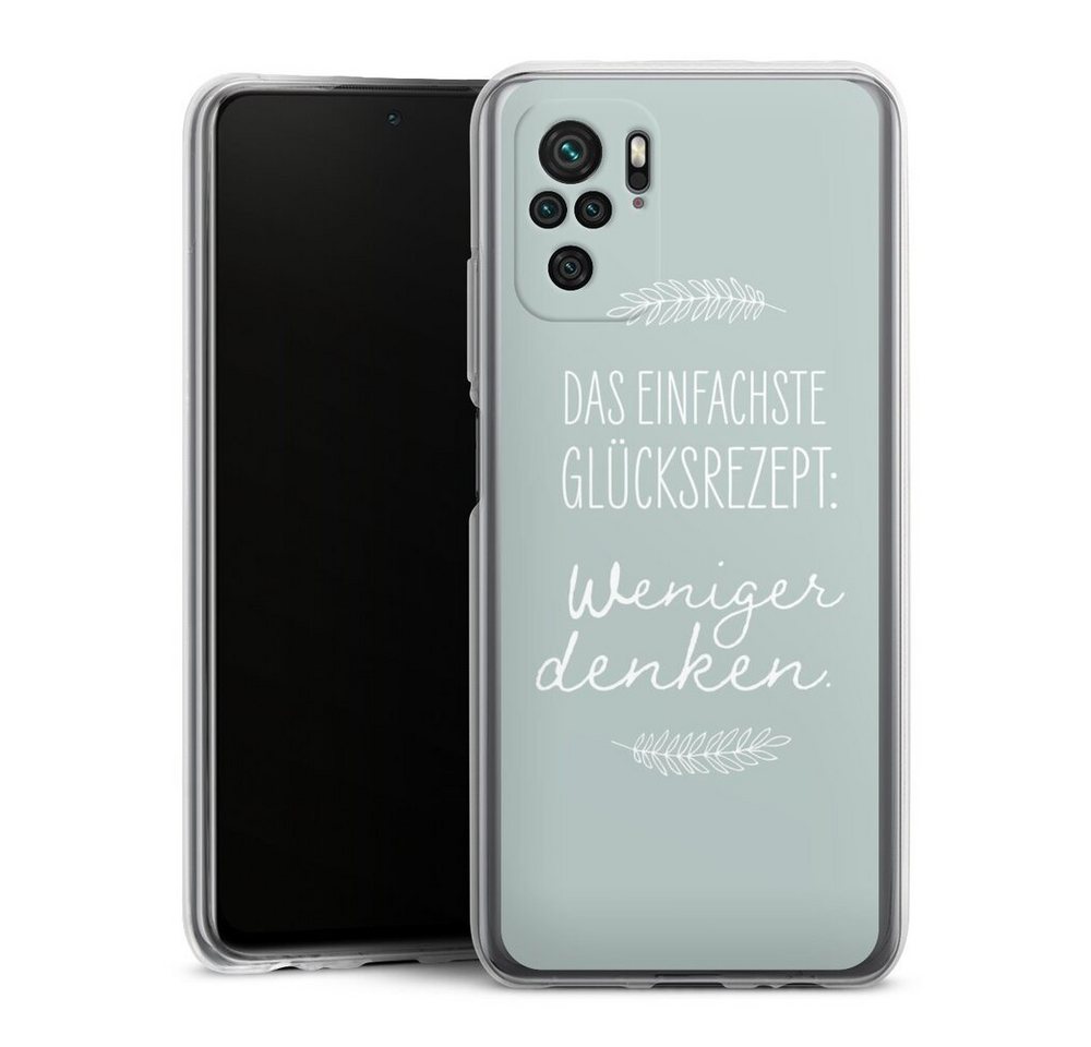 DeinDesign Handyhülle Das einfachste Glücksrezept, Xiaomi Redmi Note 10S Silikon Hülle Bumper Case Handy Schutzhülle DeinDesign Handyhülle Das einfachste Glücksrezept, Xiaomi Redmi Note 10S Silikon Hülle Bumper Case Handy Schutzhülle von DeinDesign