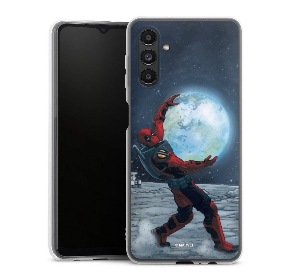 DeinDesign Handyhülle Deadpool Moon, Samsung Galaxy A13 5G Silikon Hülle Bumper Case Handy Schutzhülle von DeinDesign