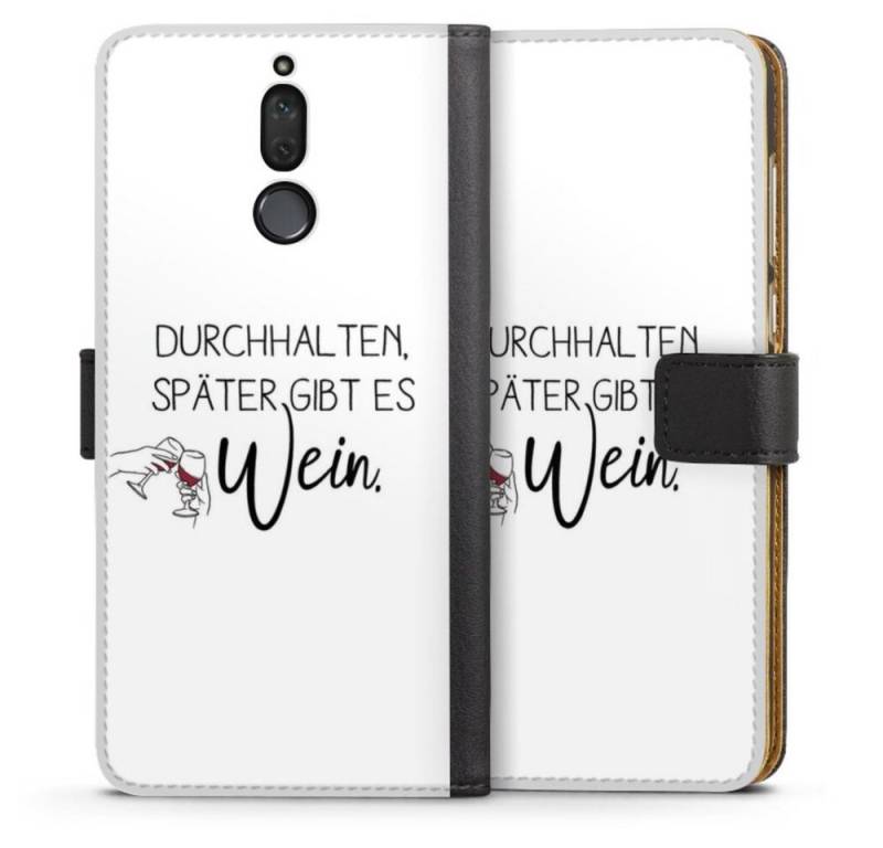 DeinDesign Handyhülle Durchhalten, später gibt es Wein, Huawei Mate 10 lite Hülle Handy Flip Case Wallet Cover von DeinDesign