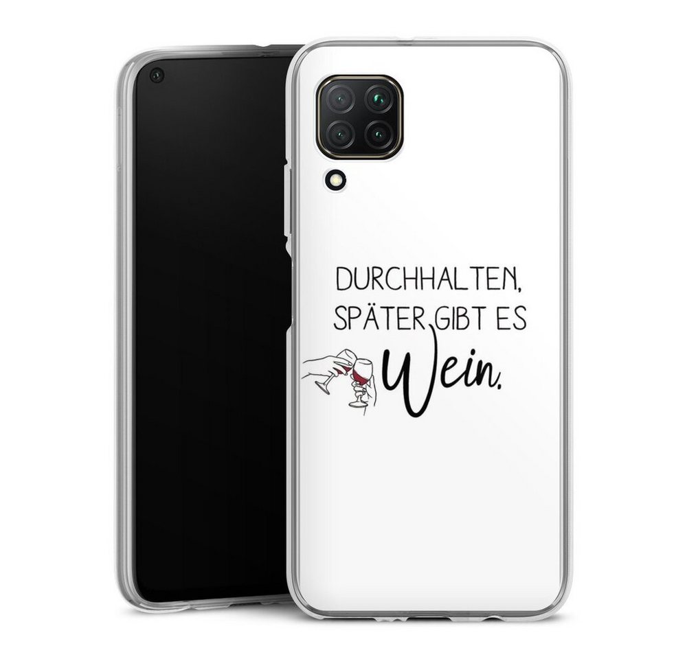 DeinDesign Handyhülle Durchhalten, später gibt es Wein, Huawei P40 Lite Silikon Hülle Bumper Case Handy Schutzhülle DeinDesign Handyhülle Durchhalten, später gibt es Wein, Huawei P40 Lite Silikon Hülle Bumper Case Handy Schutzhülle von DeinDesign