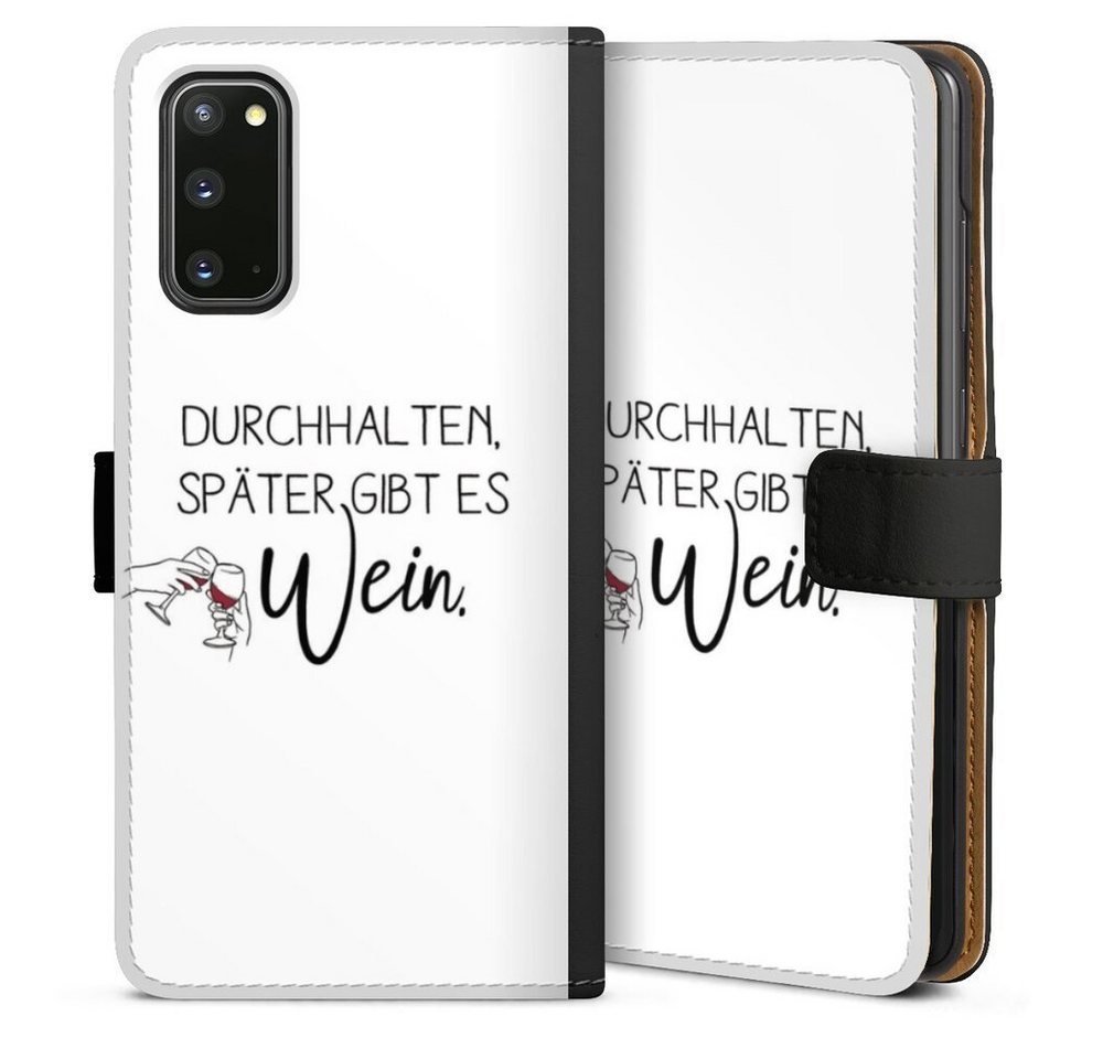 DeinDesign Handyhülle Durchhalten, später gibt es Wein, Samsung Galaxy S20 Hülle Handy Flip Case Wallet Cover DeinDesign Handyhülle Durchhalten, später gibt es Wein, Samsung Galaxy S20 Hülle Handy Flip Case Wallet Cover von DeinDesign