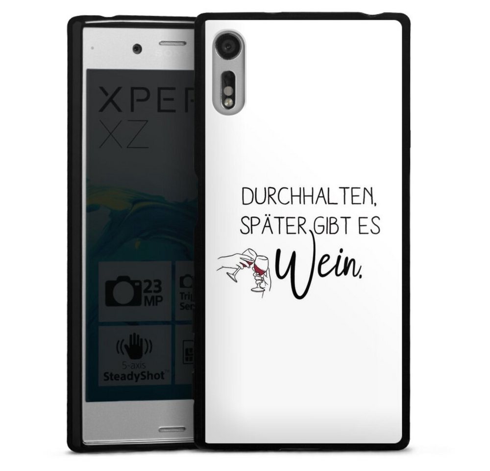 DeinDesign Handyhülle Durchhalten, später gibt es Wein, Sony Xperia XZ Silikon Hülle Bumper Case Handy Schutzhülle DeinDesign Handyhülle Durchhalten, später gibt es Wein, Sony Xperia XZ Silikon Hülle Bumper Case Handy Schutzhülle von DeinDesign
