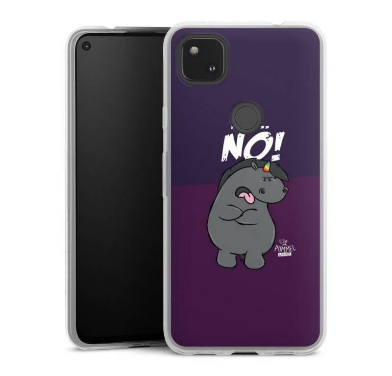 DeinDesign Handyhülle Einhorn Pummel & Friends Pummeleinhorn Ähm Nö Grummel, Google Pixel 4a Slim Case Silikon Hülle Ultra Dünn Schutzhülle von DeinDesign