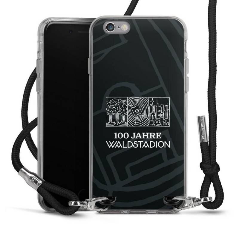 DeinDesign Handyhülle Eintracht Frankfurt Fußball SGE 100 Jahre Waldstadion, Apple iPhone 6s Handykette Hülle mit Band Case zum Umhängen von DeinDesign