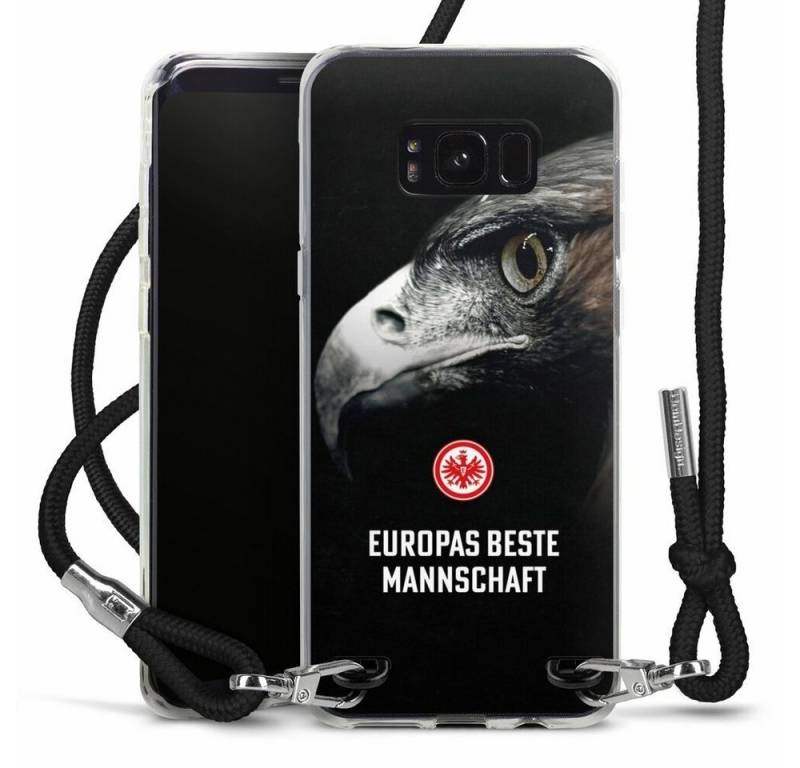 DeinDesign Handyhülle Eintracht Frankfurt Offizielles Lizenzprodukt Europameisterschaft, Samsung Galaxy S8 Plus Handykette Hülle mit Band Case zum Umhängen von DeinDesign
