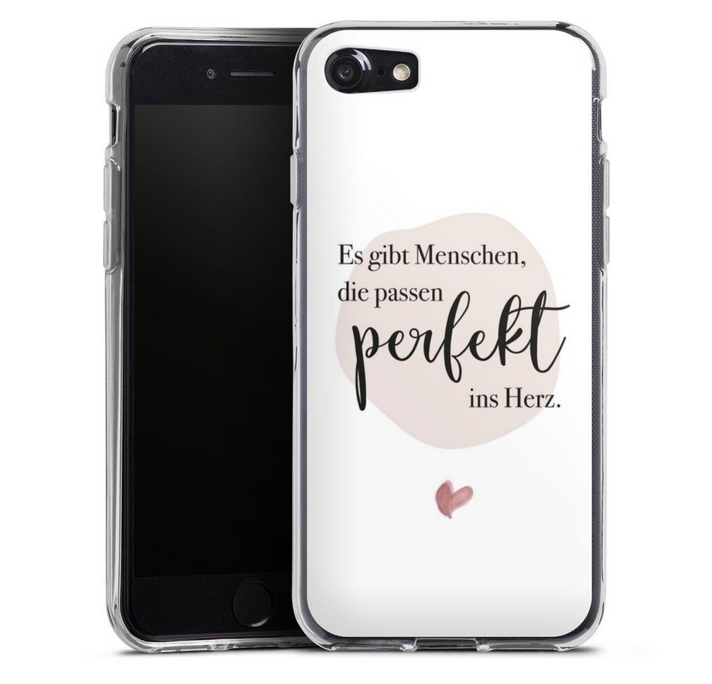 DeinDesign Handyhülle Es gibt Menschen die passen, Apple iPhone SE (2022) Silikon Hülle Bumper Case Handy Schutzhülle von DeinDesign