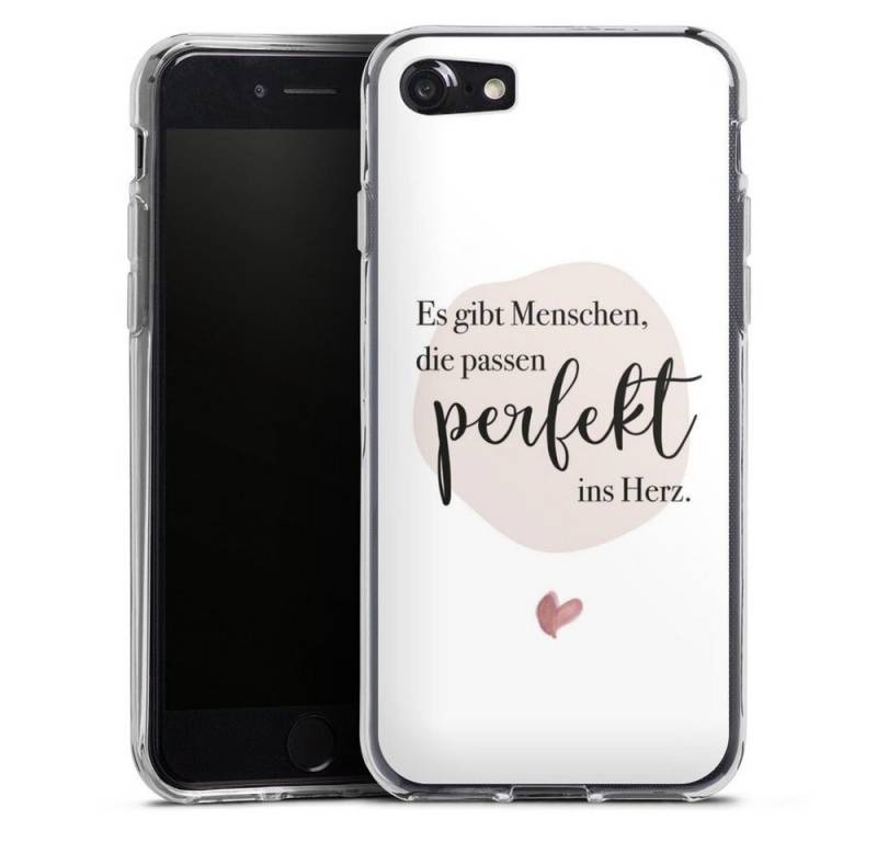 DeinDesign Handyhülle Es gibt Menschen die passen, Apple iPhone SE (2022) Silikon Hülle Bumper Case Handy Schutzhülle von DeinDesign