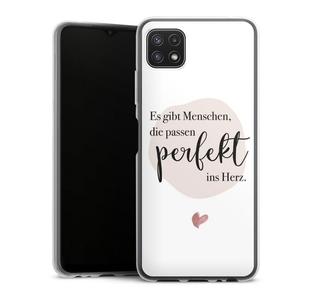 DeinDesign Handyhülle Es gibt Menschen die passen, Samsung Galaxy A22 5G Silikon Hülle Bumper Case Handy Schutzhülle DeinDesign Handyhülle Es gibt Menschen die passen, Samsung Galaxy A22 5G Silikon Hülle Bumper Case Handy Schutzhülle von DeinDesign