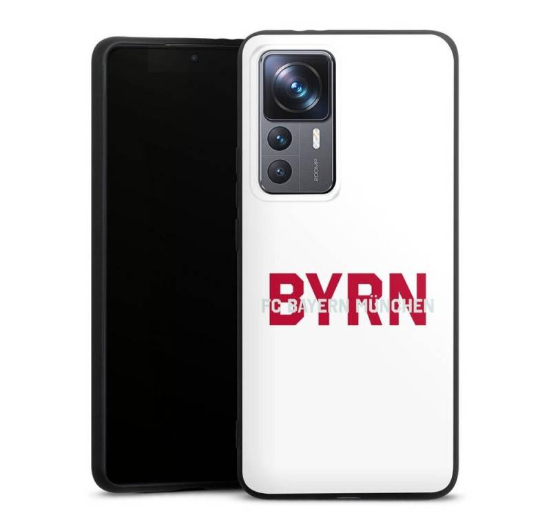 DeinDesign Handyhülle FC Bayern München FCB Offizielles Lizenzprodukt BYRN white, Xiaomi 12T 5G Silikon Hülle Premium Case Handy Schutzhülle von DeinDesign
