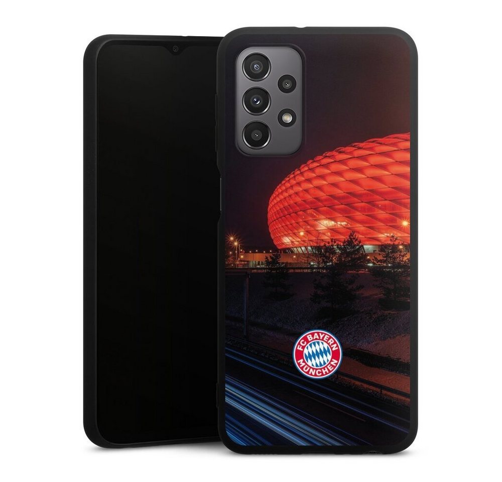 DeinDesign Handyhülle FC Bayern München FCB Stadion Allianz Arena bei Nacht FCB, Samsung Galaxy A23 5G Silikon Hülle Premium Case Handy Schutzhülle von DeinDesign