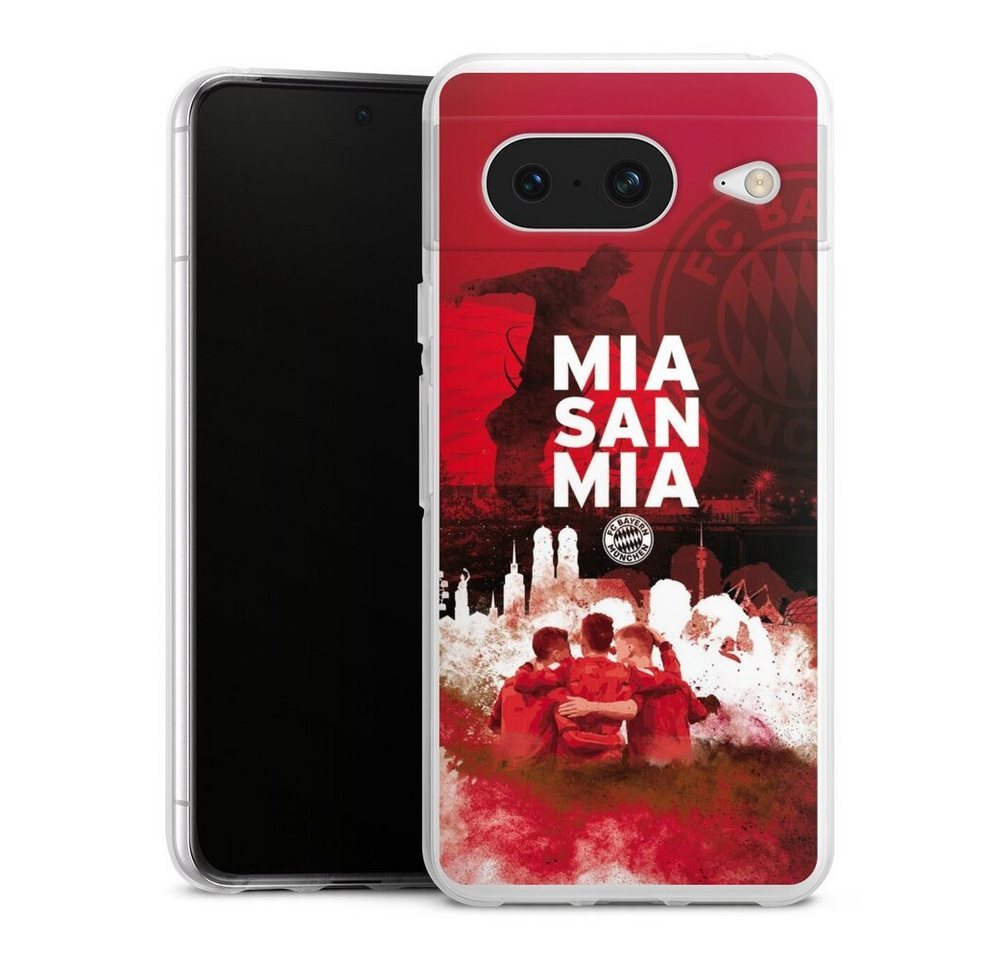 DeinDesign Handyhülle FCB Mia San Mia FC Bayern München FCB - MIA SAN MIA, Google Pixel 8 Silikon Hülle Bumper Case Handy Schutzhülle von DeinDesign