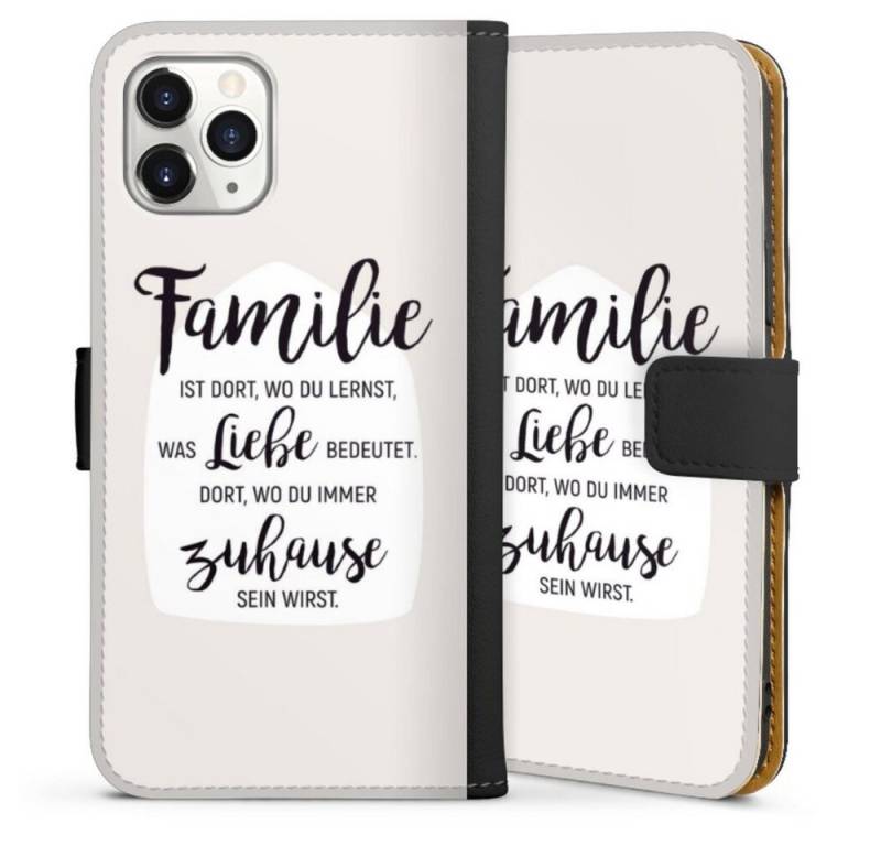 DeinDesign Handyhülle Familie ist Liebe, Apple iPhone 11 Pro Hülle Handy Flip Case Wallet Cover von DeinDesign
