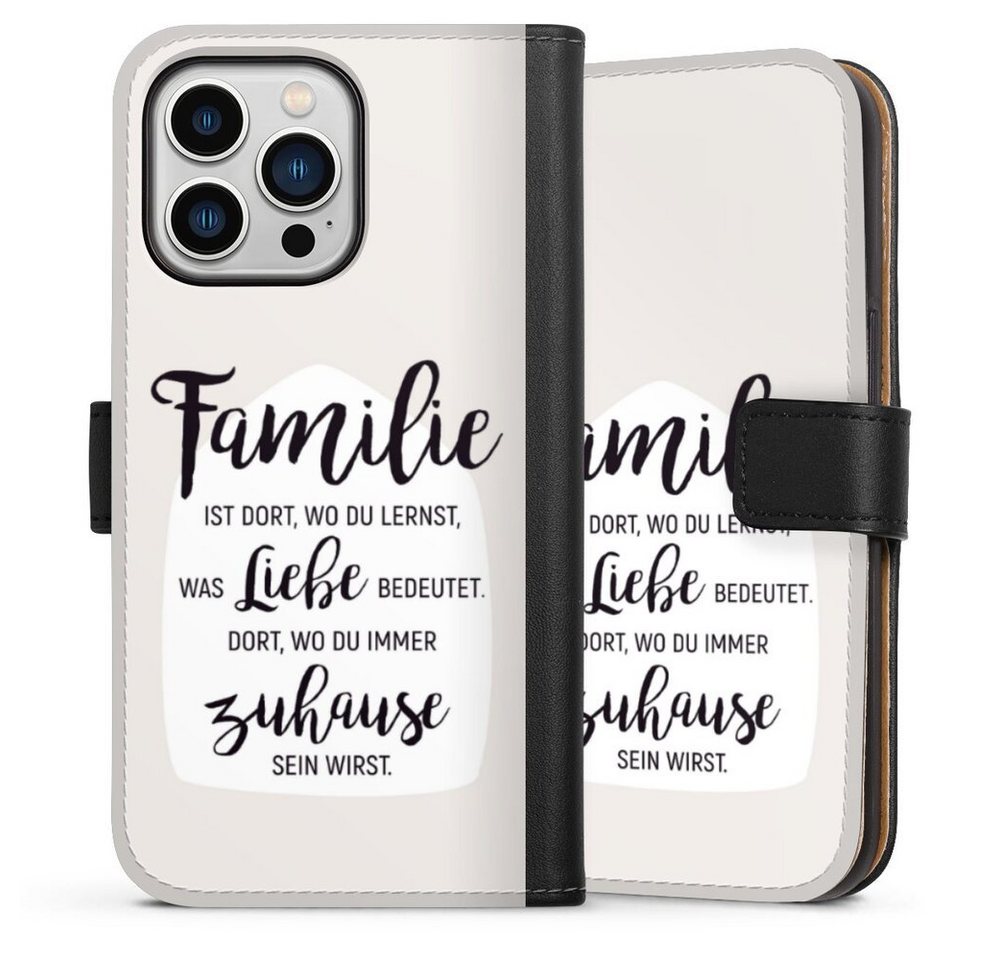 DeinDesign Handyhülle Familie ist Liebe, Apple iPhone 13 Pro Hülle Handy Flip Case Wallet Cover DeinDesign Handyhülle Familie ist Liebe, Apple iPhone 13 Pro Hülle Handy Flip Case Wallet Cover von DeinDesign