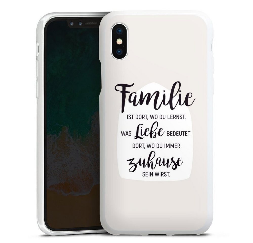 DeinDesign Handyhülle Familie ist Liebe, Apple iPhone Xs Silikon Hülle Bumper Case Handy Schutzhülle DeinDesign Handyhülle Familie ist Liebe, Apple iPhone Xs Silikon Hülle Bumper Case Handy Schutzhülle von DeinDesign