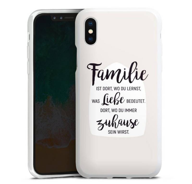 DeinDesign Handyhülle Familie ist Liebe, Apple iPhone Xs Silikon Hülle Bumper Case Handy Schutzhülle von DeinDesign