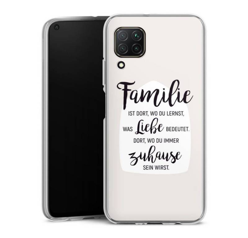 DeinDesign Handyhülle Familie ist Liebe, Huawei P40 Lite Silikon Hülle Bumper Case Handy Schutzhülle von DeinDesign