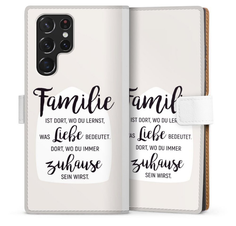 DeinDesign Handyhülle Familie ist Liebe, Samsung Galaxy S22 Ultra Hülle Handy Flip Case Wallet Cover DeinDesign Handyhülle Familie ist Liebe, Samsung Galaxy S22 Ultra Hülle Handy Flip Case Wallet Cover von DeinDesign