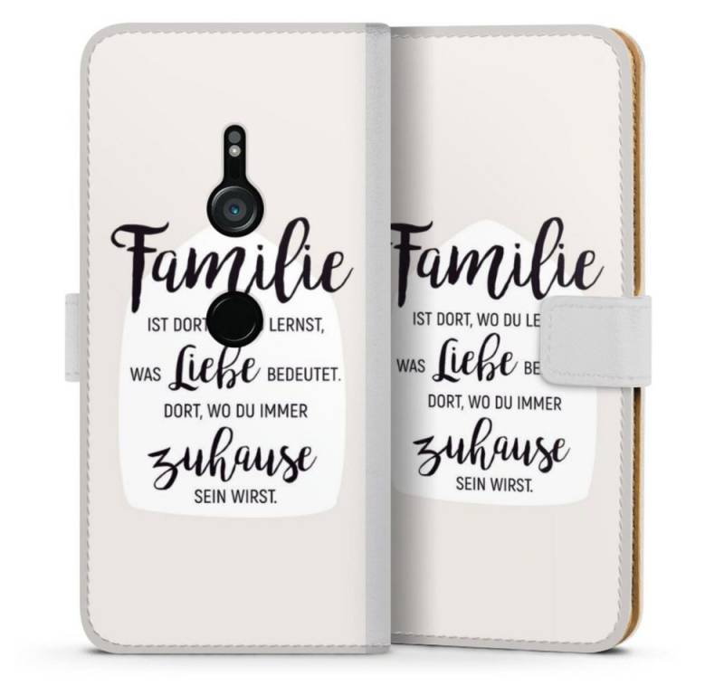 DeinDesign Handyhülle Familie ist Liebe, Sony Xperia XZ 3 Hülle Handy Flip Case Wallet Cover Handytasche Leder von DeinDesign