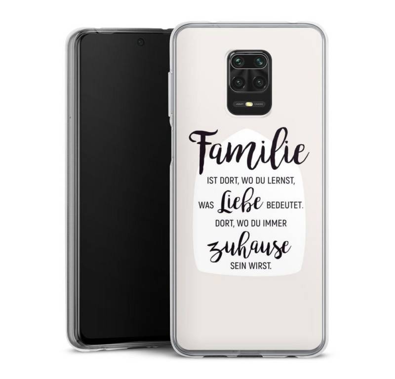 DeinDesign Handyhülle Familie ist Liebe, Xiaomi Redmi Note 9 Pro Silikon Hülle Bumper Case Handy Schutzhülle von DeinDesign