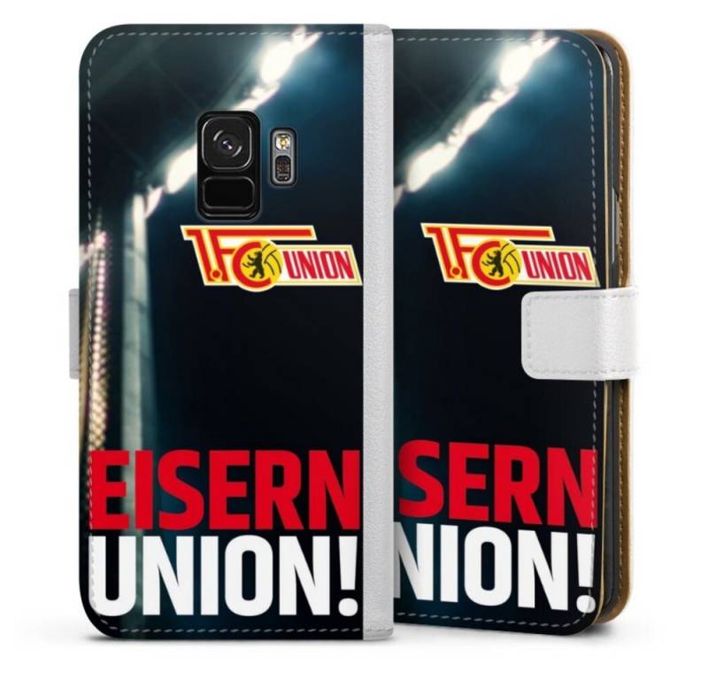 DeinDesign Handyhülle Fanartikel 1. FC Union Berlin Fußball Eisern Union Typo, Samsung Galaxy S9 Hülle Handy Flip Case Wallet Cover Handytasche Leder von DeinDesign