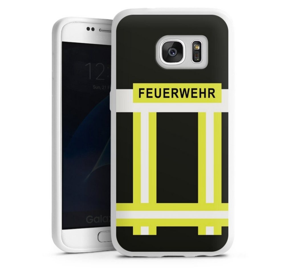 DeinDesign Handyhülle Feuerwehr Feuerwehrmann Beruf Feuerwehr, Samsung Galaxy S7 Silikon Hülle Bumper Case Handy Schutzhülle von DeinDesign