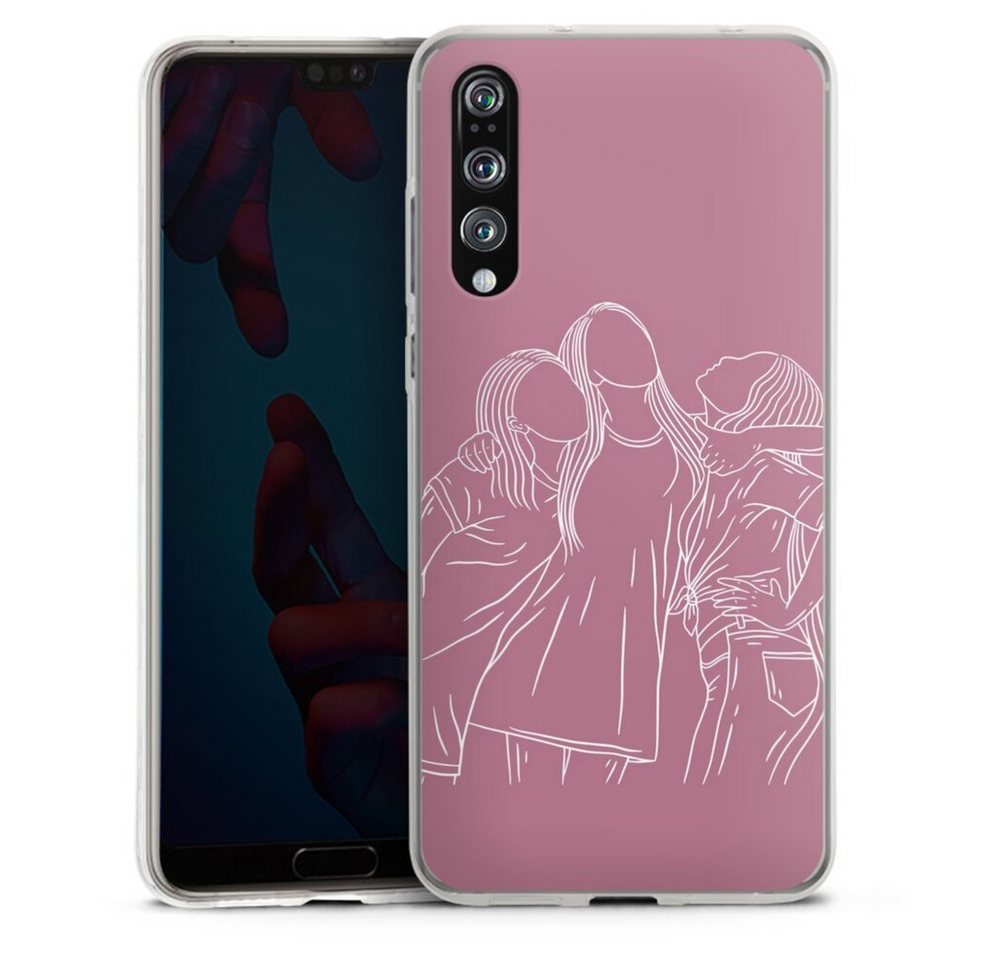 DeinDesign Handyhülle Freundinnen Line Art, Huawei P20 Pro Silikon Hülle Bumper Case Handy Schutzhülle DeinDesign Handyhülle Freundinnen Line Art, Huawei P20 Pro Silikon Hülle Bumper Case Handy Schutzhülle von DeinDesign