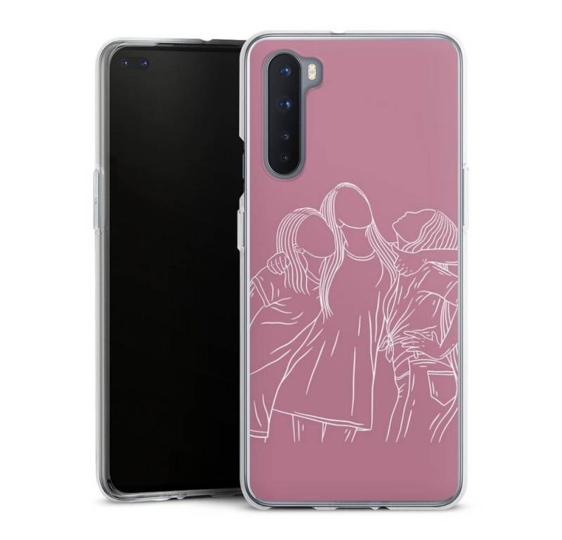 DeinDesign Handyhülle Freundinnen Line Art, OnePlus Nord Silikon Hülle Bumper Case Handy Schutzhülle von DeinDesign