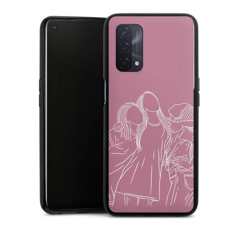 DeinDesign Handyhülle Freundinnen Line Art, Oppo A74 5G Silikon Hülle Bumper Case Handy Schutzhülle von DeinDesign