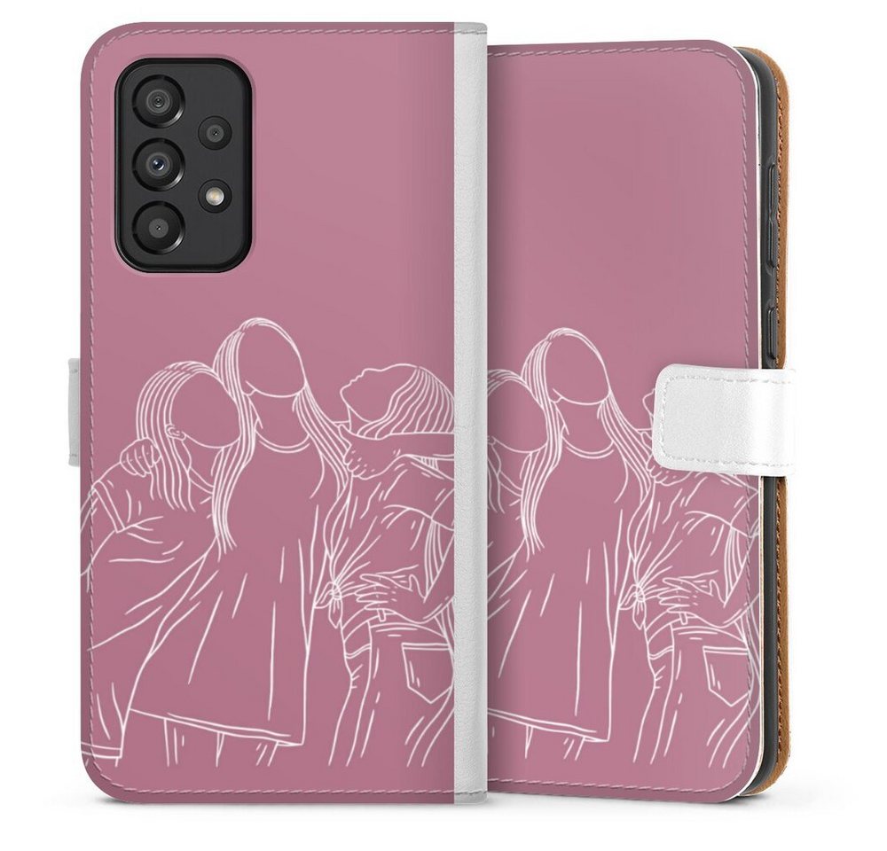 DeinDesign Handyhülle Freundinnen Line Art, Samsung Galaxy A33 5G Hülle Handy Flip Case Wallet Cover DeinDesign Handyhülle Freundinnen Line Art, Samsung Galaxy A33 5G Hülle Handy Flip Case Wallet Cover von DeinDesign