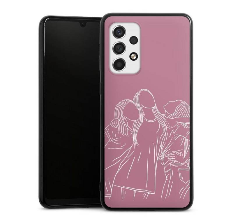 DeinDesign Handyhülle Freundinnen Line Art, Samsung Galaxy A33 5G Silikon Hülle Bumper Case Handy Schutzhülle von DeinDesign