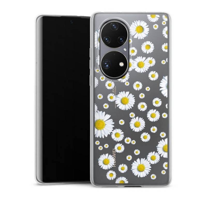 DeinDesign Handyhülle Gänseblume Blumen Motiv ohne Hintergrund, Huawei P50 Pro Slim Case Silikon Hülle Ultra Dünn Schutzhülle von DeinDesign