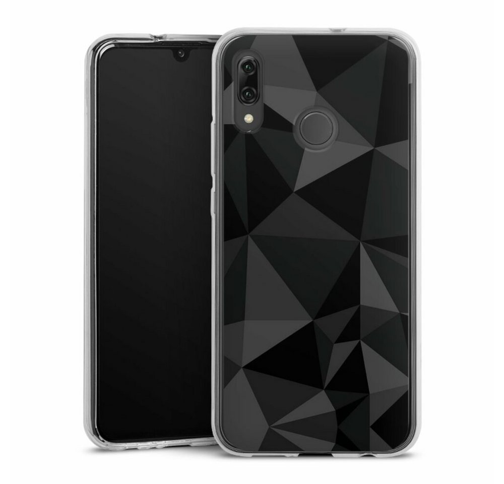 DeinDesign Handyhülle Geometric Muster Abstrakt Polygon Pattern Black, Huawei P Smart (2019) Silikon Hülle Bumper Case Handy Schutzhülle von DeinDesign