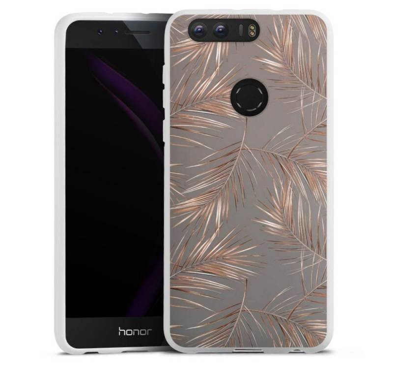 DeinDesign Handyhülle Gold & Kupfer Muster Palme Palmneedles, Huawei Honor 8 Silikon Hülle Bumper Case Handy Schutzhülle von DeinDesign